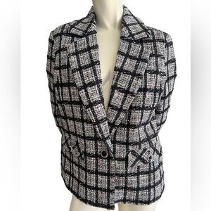 Bagatelle blazer small plaid new with tag